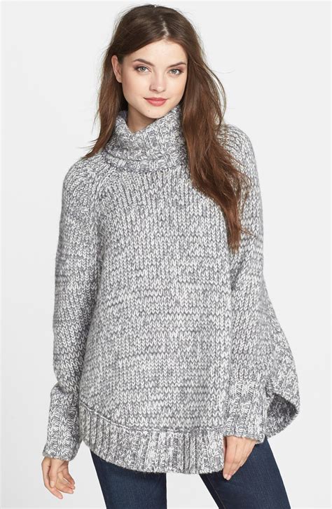 michael kors poncho|michael kors turtleneck poncho sweater.